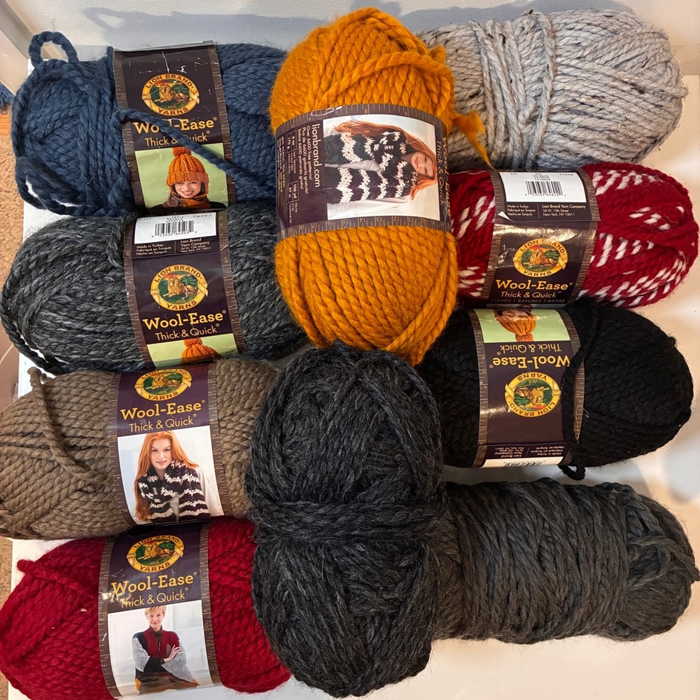 Lion brand Yarn wool ease 11 skeins! Most still in packaging